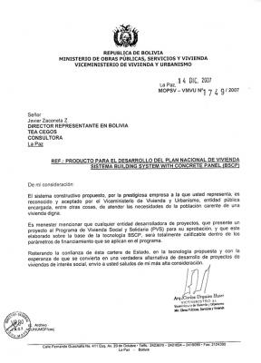 Certificado de Vivienda.